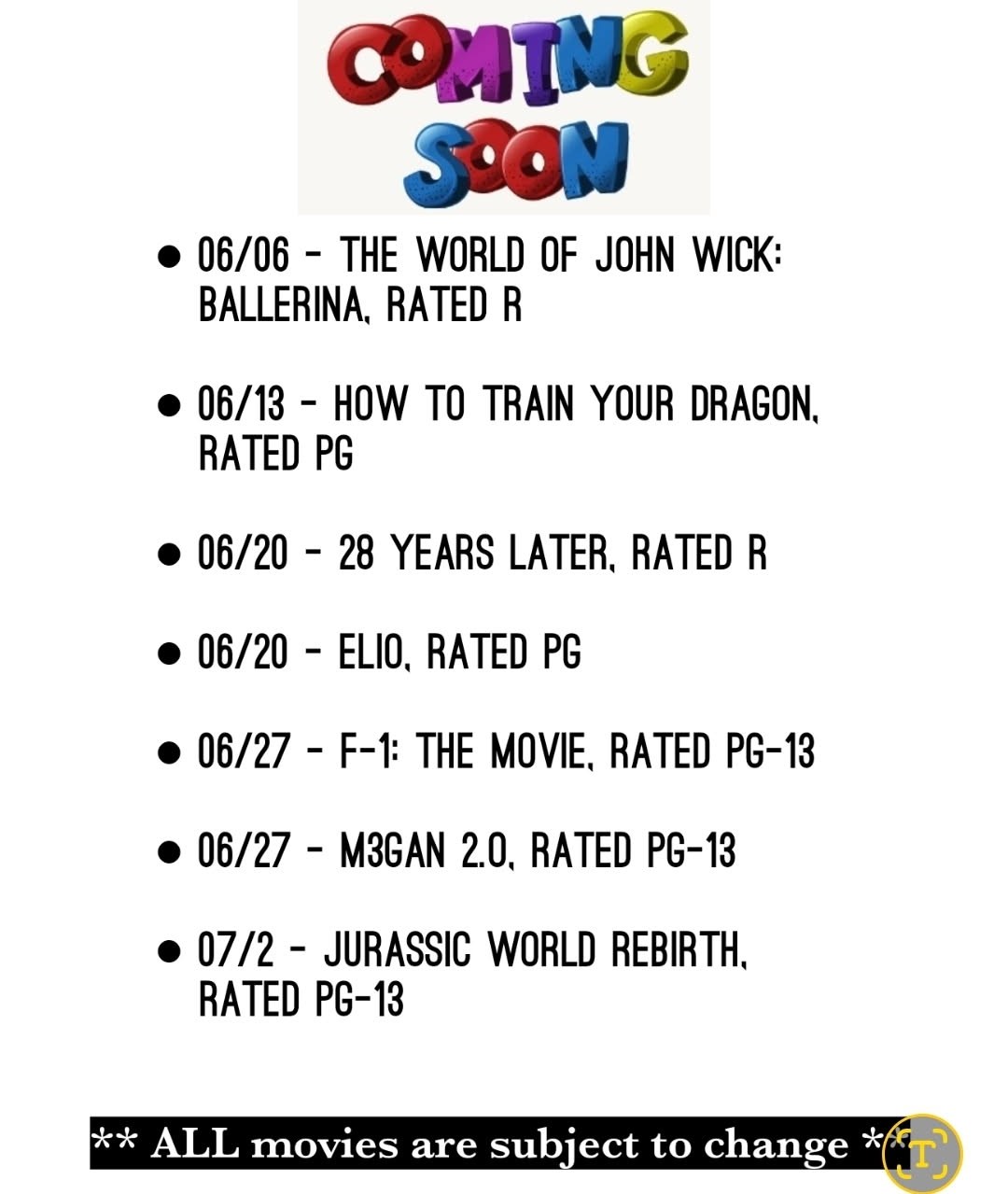 2025 May Movies